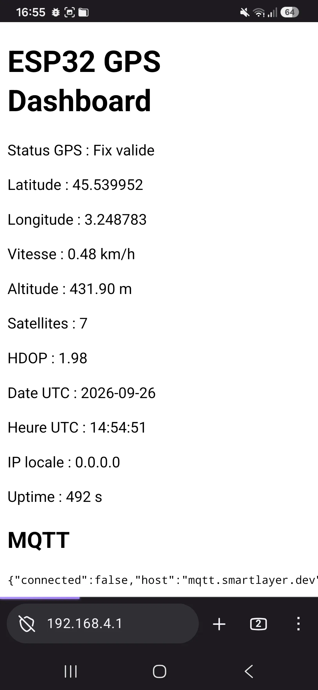 Données GPS validées.
